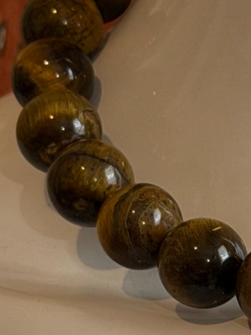 Anthropologie Mod Tiger Eye Beaded Heart Pendant Choker NWT - Picture 4 of 7